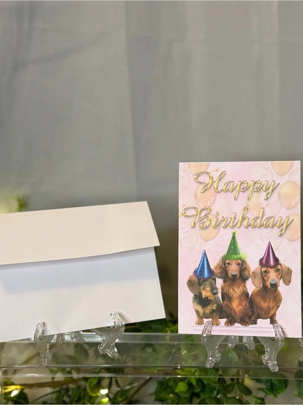 Happy Birthday Dachshund Greeting Card Set of 15 with Envelopes Blank Inside